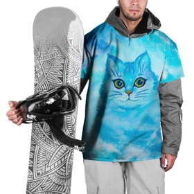 Накидка на куртку 3D с принтом Облачный небесный котик в Курске, 100% полиэстер |  | Тематика изображения на принте: 