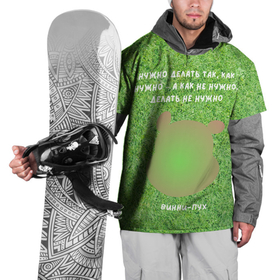 Накидка на куртку 3D с принтом Винни Пух: нужно делать так, как нужно    а как не нужно, делать не нужно в Курске, 100% полиэстер |  | 