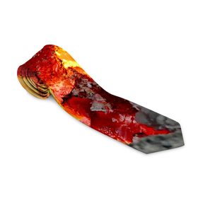 Галстук 3D с принтом Настоящий огонь: древесные угли в Екатеринбурге, 100% полиэстер | Длина 148 см; Плотность 150-180 г/м2 | Тематика изображения на принте: 