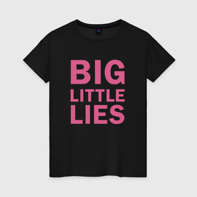 Женская футболка хлопок с принтом Big Little Lies logo в Кировске, 100% хлопок | прямой крой, круглый вырез горловины, длина до линии бедер, слегка спущенное плечо | 