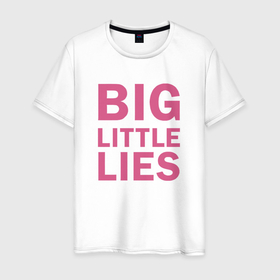 Мужская футболка хлопок с принтом Big Little Lies logo в Петрозаводске, 100% хлопок | прямой крой, круглый вырез горловины, длина до линии бедер, слегка спущенное плечо. | Тематика изображения на принте: 