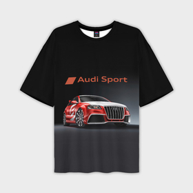 Мужская футболка OVERSIZE 3D с принтом Audi sport   racing team ,  |  | Тематика изображения на принте: 