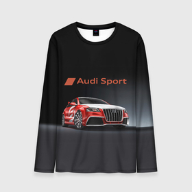 Мужской лонгслив 3D с принтом Audi sport   racing team , 100% полиэстер | длинные рукава, круглый вырез горловины, полуприлегающий силуэт | Тематика изображения на принте: 