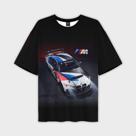 Мужская футболка OVERSIZE 3D с принтом BMW M4 GT4   M Performance   Motorsport в Тюмени,  |  | Тематика изображения на принте: 