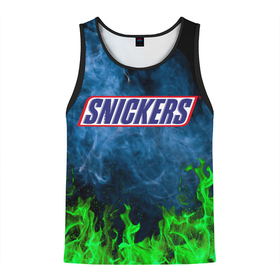 Мужская майка 3D с принтом Сникерс в городе Новоалтайск, 100% полиэстер | круглая горловина, приталенный силуэт, длина до линии бедра. Пройма и горловина окантованы тонкой бейкой | 