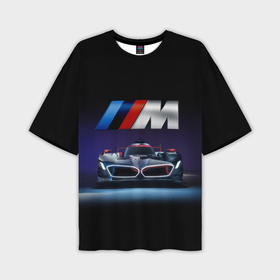 Мужская футболка OVERSIZE 3D с принтом BMW M Performance Motorsport в Курске,  |  | Тематика изображения на принте: 