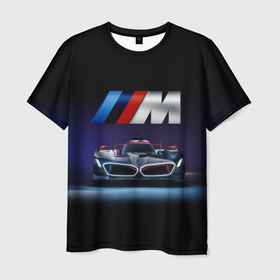 Мужская футболка 3D с принтом BMW M Performance Motorsport , 100% полиэфир | прямой крой, круглый вырез горловины, длина до линии бедер | 
