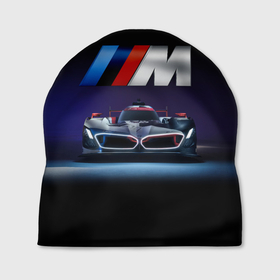 Шапка 3D с принтом BMW M Performance Motorsport в Тюмени, 100% полиэстер | универсальный размер, печать по всей поверхности изделия | 