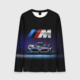 Мужской лонгслив 3D с принтом BMW M Performance Motorsport в Санкт-Петербурге, 100% полиэстер | длинные рукава, круглый вырез горловины, полуприлегающий силуэт | 