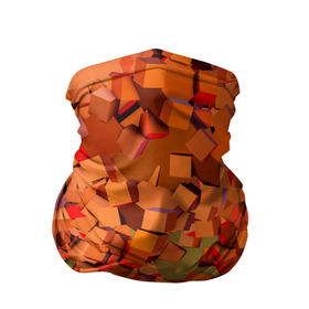 Бандана-труба 3D с принтом Оранжевые кубы в абстракции в Белгороде, 100% полиэстер, ткань с особыми свойствами — Activecool | плотность 150‒180 г/м2; хорошо тянется, но сохраняет форму | 