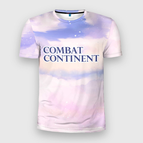 Мужская футболка 3D Slim с принтом Combat Continent sky clouds в Тюмени, 100% полиэстер с улучшенными характеристиками | приталенный силуэт, круглая горловина, широкие плечи, сужается к линии бедра | Тематика изображения на принте: 