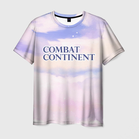 Мужская футболка 3D с принтом Combat Continent sky clouds в Тюмени, 100% полиэфир | прямой крой, круглый вырез горловины, длина до линии бедер | Тематика изображения на принте: 