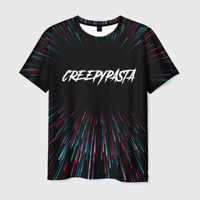 Мужская футболка 3D с принтом CreepyPasta infinity в Петрозаводске, 100% полиэфир | прямой крой, круглый вырез горловины, длина до линии бедер | Тематика изображения на принте: 