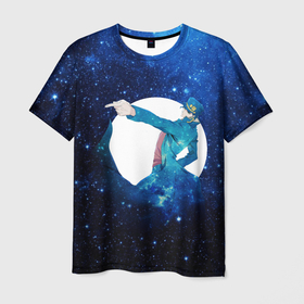 Мужская футболка 3D с принтом Невероятные приключения ДжоДжо   JoJo no Kimyou na Bouken , 100% полиэфир | прямой крой, круглый вырез горловины, длина до линии бедер | 