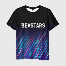 Мужская футболка 3D с принтом Beastars stream в Курске, 100% полиэфир | прямой крой, круглый вырез горловины, длина до линии бедер | Тематика изображения на принте: 