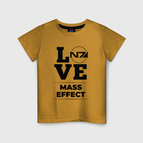Детская футболка хлопок с принтом Mass Effect love classic в Новосибирске, 100% хлопок | круглый вырез горловины, полуприлегающий силуэт, длина до линии бедер | Тематика изображения на принте: 