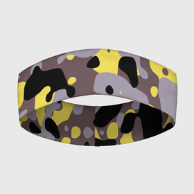 Повязка на голову 3D с принтом Камуфляж Yellow Stinger в Кировске,  |  | Тематика изображения на принте: 