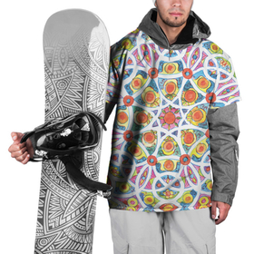 Накидка на куртку 3D с принтом Кружевной узор мандала в Тюмени, 100% полиэстер |  | Тематика изображения на принте: 