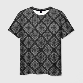 Мужская футболка 3D с принтом Змеиная кожа в Екатеринбурге, 100% полиэфир | прямой крой, круглый вырез горловины, длина до линии бедер | 