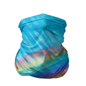 Бандана-труба 3D с принтом Летний дождь радуга в Тюмени, 100% полиэстер, ткань с особыми свойствами — Activecool | плотность 150‒180 г/м2; хорошо тянется, но сохраняет форму | 