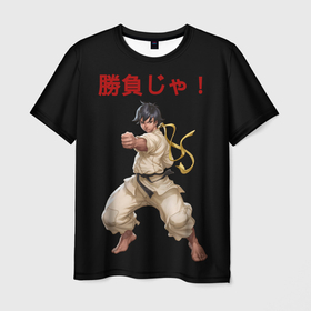 Мужская футболка 3D с принтом Makoto Street Fighter в Тюмени, 100% полиэфир | прямой крой, круглый вырез горловины, длина до линии бедер | Тематика изображения на принте: 