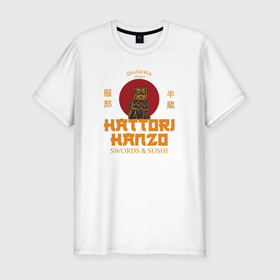 Мужская футболка хлопок Slim с принтом Hattori hanzo убить билла в Кировске, 92% хлопок, 8% лайкра | приталенный силуэт, круглый вырез ворота, длина до линии бедра, короткий рукав | 