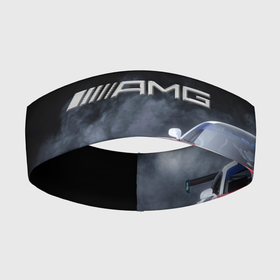 Повязка на голову 3D с принтом Mercedes AMG   racing team   motorsport в Курске,  |  | Тематика изображения на принте: 