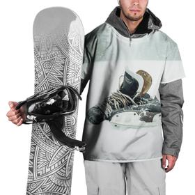 Накидка на куртку 3D с принтом Хоккейные коньки в Курске, 100% полиэстер |  | Тематика изображения на принте: 