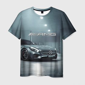 Мужская футболка 3D с принтом Mercedes AMG   Motorsport в Кировске, 100% полиэфир | прямой крой, круглый вырез горловины, длина до линии бедер | Тематика изображения на принте: 