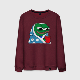 Мужской свитшот хлопок с принтом Frog Pepe мем в Кировске, 100% хлопок |  | Тематика изображения на принте: 