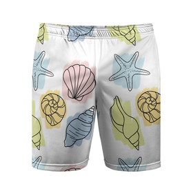 Мужские шорты спортивные с принтом морские обитатели ,  |  | 