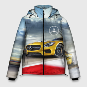 Мужская зимняя куртка 3D с принтом Mercedes AMG V8 Biturbo на трассе в Петрозаводске, верх — 100% полиэстер; подкладка — 100% полиэстер; утеплитель — 100% полиэстер | длина ниже бедра, свободный силуэт Оверсайз. Есть воротник-стойка, отстегивающийся капюшон и ветрозащитная планка. 

Боковые карманы с листочкой на кнопках и внутренний карман на молнии. | Тематика изображения на принте: 