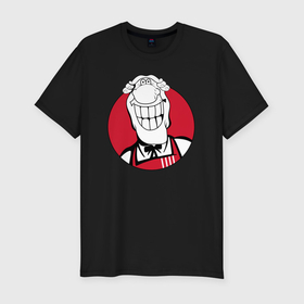 Мужская футболка хлопок Slim с принтом Доктор Ливси   KFC Edition в Белгороде, 92% хлопок, 8% лайкра | приталенный силуэт, круглый вырез ворота, длина до линии бедра, короткий рукав | 
