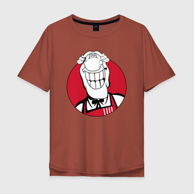 Мужская футболка хлопок Oversize с принтом Доктор Ливси   KFC Edition в Курске, 100% хлопок | свободный крой, круглый ворот, “спинка” длиннее передней части | 