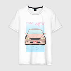 Мужская футболка хлопок с принтом Toyota Altezza stance в Петрозаводске, 100% хлопок | прямой крой, круглый вырез горловины, длина до линии бедер, слегка спущенное плечо. | Тематика изображения на принте: 