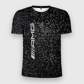 Мужская футболка 3D Slim с принтом AMG   pattern   minimalism в Петрозаводске, 100% полиэстер с улучшенными характеристиками | приталенный силуэт, круглая горловина, широкие плечи, сужается к линии бедра | 