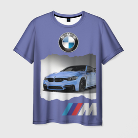 Мужская футболка 3D с принтом BMW тюнинг в Курске, 100% полиэфир | прямой крой, круглый вырез горловины, длина до линии бедер | 