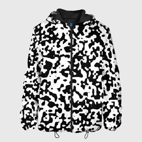 Мужская куртка 3D с принтом Камуфляж Cowskin мелкий в Ухте, ткань верха — 100% полиэстер, подклад — флис | прямой крой, подол и капюшон оформлены резинкой с фиксаторами, два кармана без застежек по бокам, один большой потайной карман на груди. Карман на груди застегивается на липучку | 
