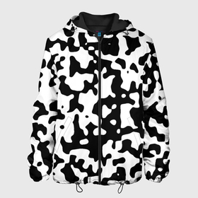 Мужская куртка 3D с принтом Камуфляж Cowskin средний в Ухте, ткань верха — 100% полиэстер, подклад — флис | прямой крой, подол и капюшон оформлены резинкой с фиксаторами, два кармана без застежек по бокам, один большой потайной карман на груди. Карман на груди застегивается на липучку | Тематика изображения на принте: 