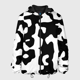 Мужская куртка 3D с принтом Камуфляж Cowskin крупный в Ухте, ткань верха — 100% полиэстер, подклад — флис | прямой крой, подол и капюшон оформлены резинкой с фиксаторами, два кармана без застежек по бокам, один большой потайной карман на груди. Карман на груди застегивается на липучку | 
