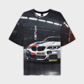Мужская футболка OVERSIZE 3D с принтом BMW M 240 i racing   Motorsport ,  |  | 