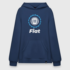 Худи SuperOversize хлопок с принтом Fiat в стиле Top Gear в Кировске, 70% хлопок, 30% полиэстер, мягкий начес внутри | карман-кенгуру, эластичная резинка на манжетах и по нижней кромке, двухслойный капюшон
 | 