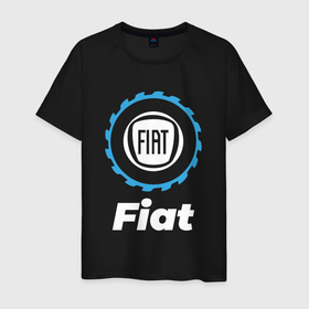 Мужская футболка хлопок с принтом Fiat в стиле Top Gear в Курске, 100% хлопок | прямой крой, круглый вырез горловины, длина до линии бедер, слегка спущенное плечо. | 