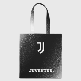 Шоппер 3D с принтом Juventus sport на темном фоне: символ, надпись , 100% полиэстер | Плотность: 200 г/м2; Размер: 34×35 см; Высота лямок: 30 см | 