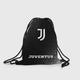 Рюкзак-мешок 3D с принтом Juventus sport на темном фоне: символ, надпись в Курске, 100% полиэстер | плотность ткани — 200 г/м2, размер — 35 х 45 см; лямки — толстые шнурки, застежка на шнуровке, без карманов и подкладки | 