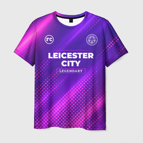 Мужская футболка 3D с принтом Leicester City legendary sport grunge в Екатеринбурге, 100% полиэфир | прямой крой, круглый вырез горловины, длина до линии бедер | Тематика изображения на принте: 
