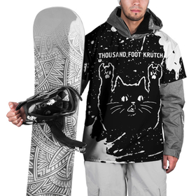 Накидка на куртку 3D с принтом Группа Thousand Foot Krutch и рок кот в Курске, 100% полиэстер |  | 