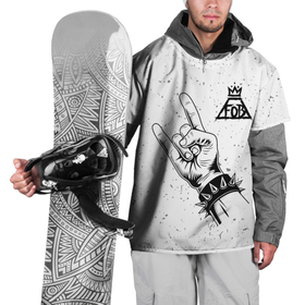 Накидка на куртку 3D с принтом Fall Out Boy и рок символ в Санкт-Петербурге, 100% полиэстер |  | 