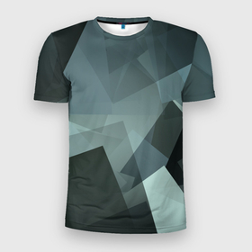 Мужская футболка 3D Slim с принтом геометрия в Екатеринбурге, 100% полиэстер с улучшенными характеристиками | приталенный силуэт, круглая горловина, широкие плечи, сужается к линии бедра | 