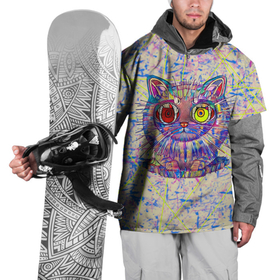 Накидка на куртку 3D с принтом Кот Такаши Мураками , 100% полиэстер |  | Тематика изображения на принте: 